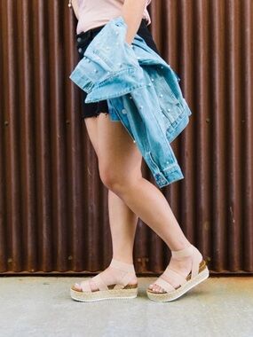 Steve Madden Kimmie Platform Stretchy Wedge Sandals, Size 8